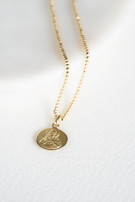 Sagrada - Cadena Sagrado corazón de Jesús en oro amarillo 18K - 14mm