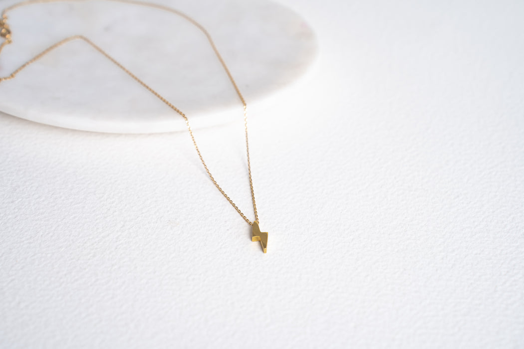 Rayo - Cadena con rayo oro amarillo 18K