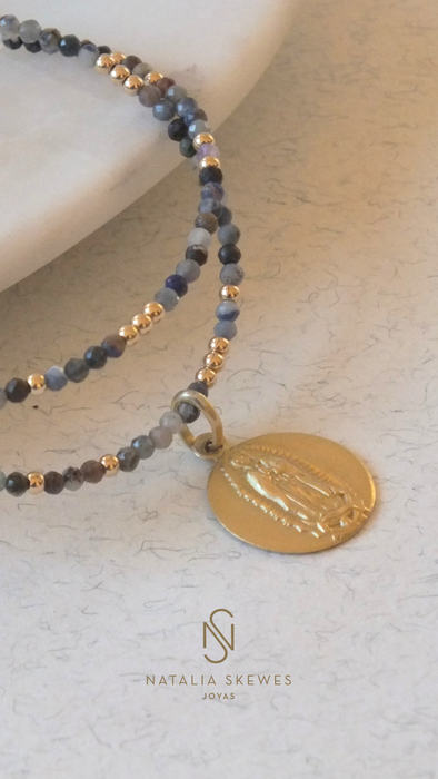 Sagrada - Pulsera Virgen de Guadalupe oro amarillo 18K - 12 mm