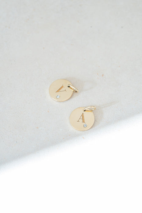 Herencia - Disco oro amarillo 18K con diamante
