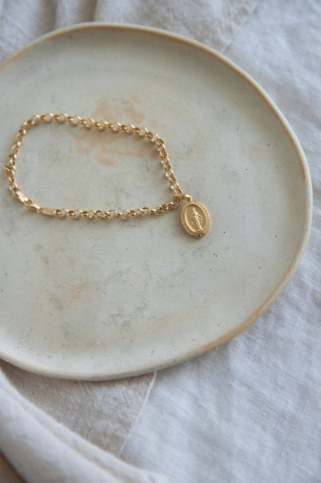 Sagrada - Pulsera Virgen de los rayos oro amarillo 18K - 12 mm