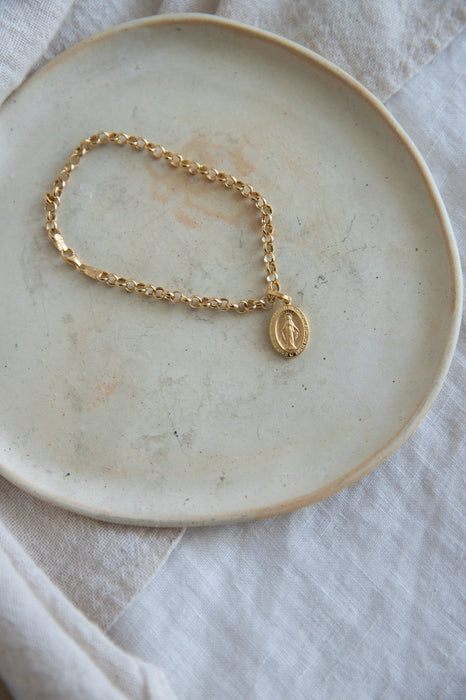 Sagrada - Pulsera Virgen de los rayos oro amarillo 18K - 12 mm