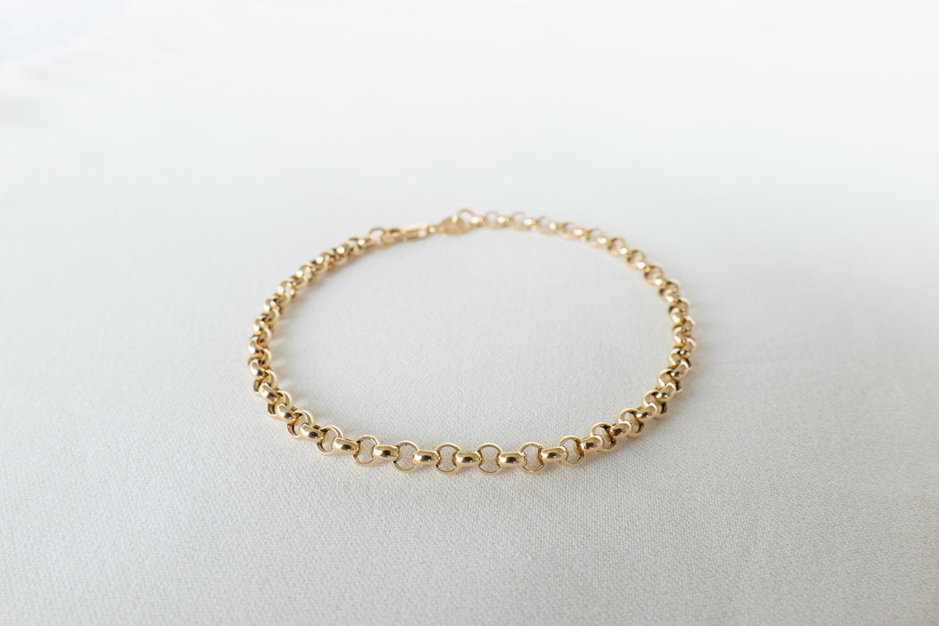 Pulsera rolo en oro amarillo 18K